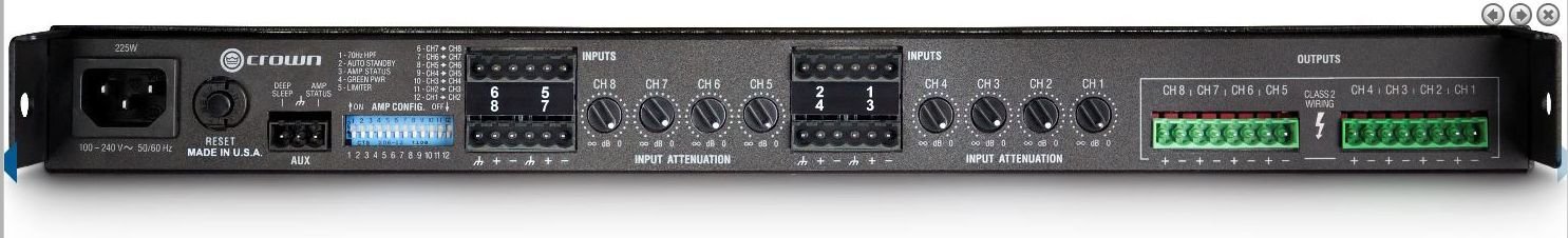 Amazon.co.jp: Crown CT8150 アンプ 8チャンネル 150ワット 8オーム